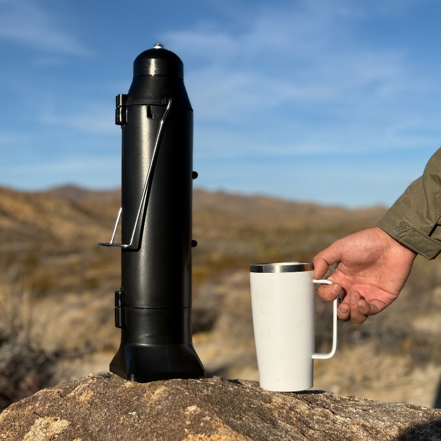 Sun Kettle Solar Water Heater Portable Thermos Boils Water Using The Sun, For Camping, Hunting, Backpacking & Survival