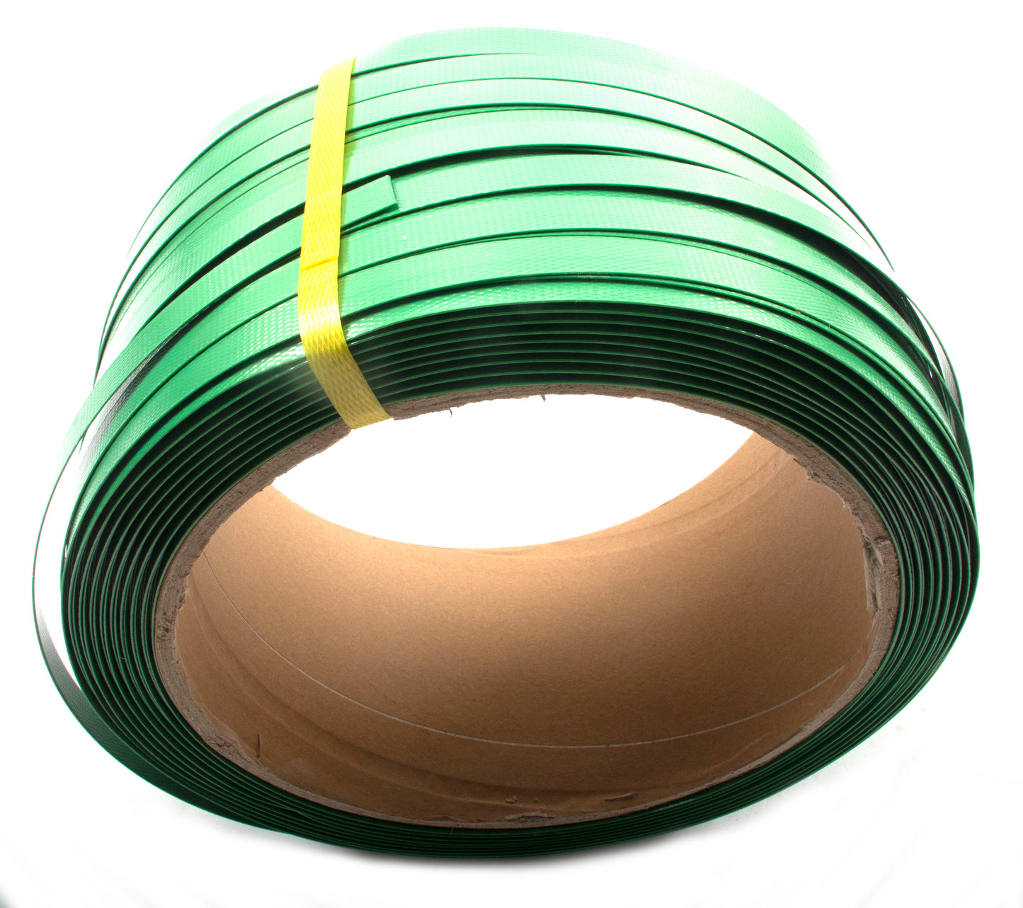 PET Strapping Roll 0.035" × 5/8" × 1000′ – 950 lbs Break Strength, 8" Coil Core – Heavy Duty Polyester Strapping for Pallets, Lumber, and Industrial Packaging