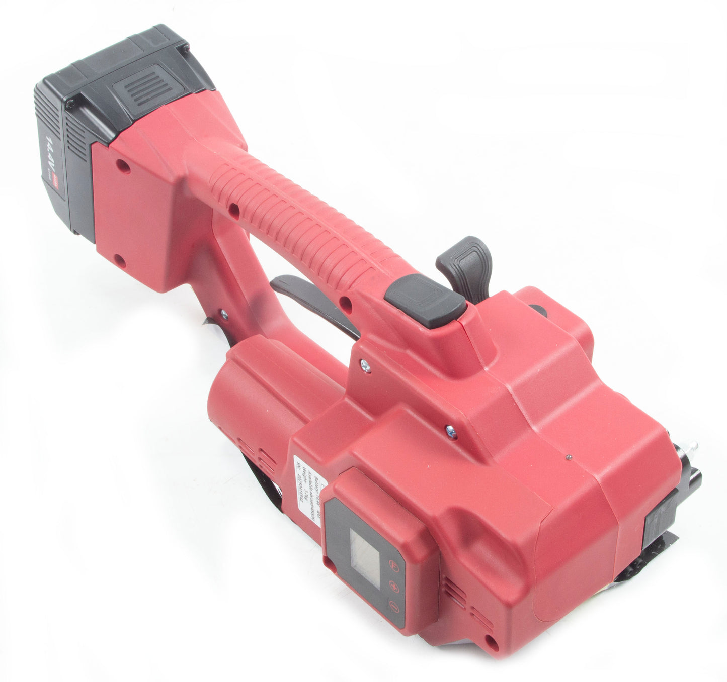 Rockcub Electric Strapping Machine with LCD Screen, Automatic Strapping Tool,for Industrial Quick Packing,for 1/2-5/8 in(13-16mm) Width PP PET Straps,with 2 * 4000mah Battery
