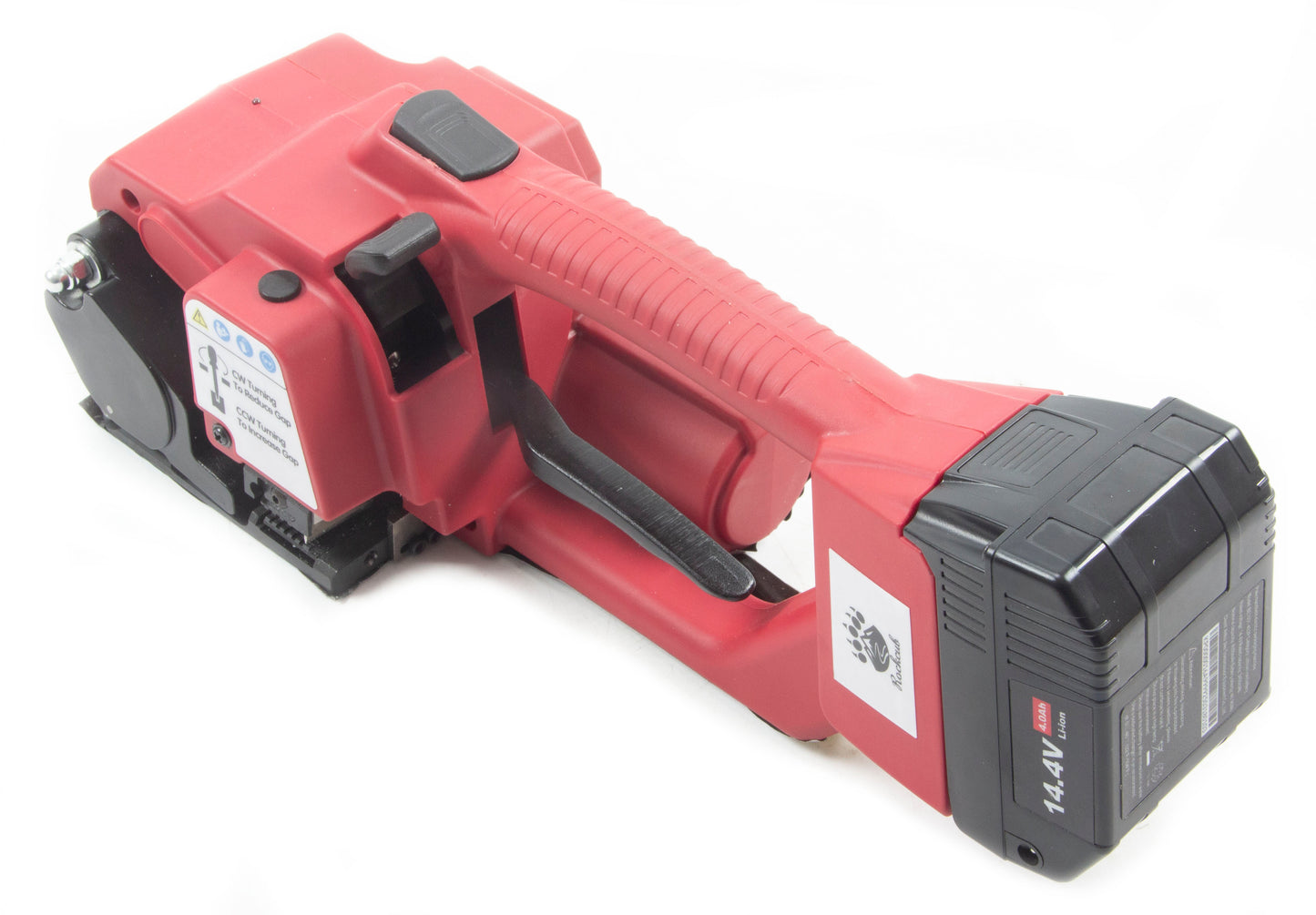Rockcub Electric Strapping Machine with LCD Screen, Automatic Strapping Tool,for Industrial Quick Packing,for 1/2-5/8 in(13-16mm) Width PP PET Straps,with 2 * 4000mah Battery