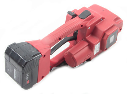Rockcub Electric Strapping Machine with LCD Screen, Automatic Strapping Tool,for Industrial Quick Packing,for 1/2-5/8 in(13-16mm) Width PP PET Straps,with 2 * 4000mah Battery