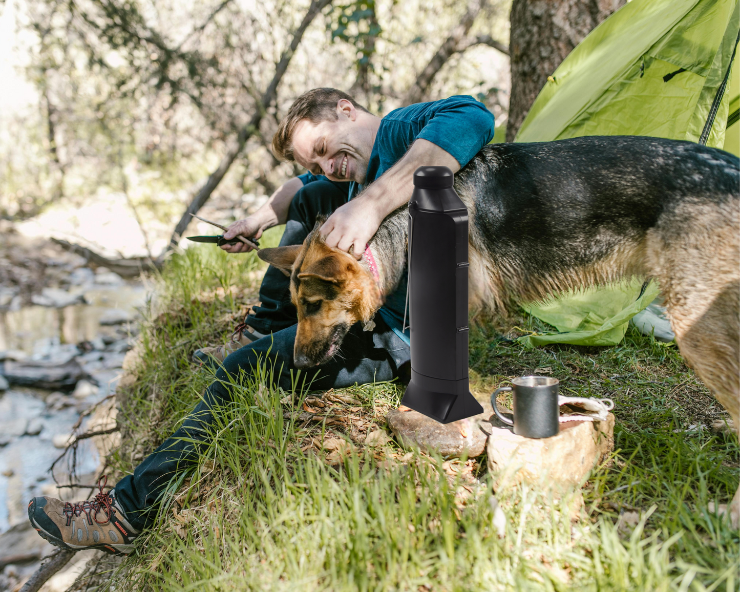 Sun Kettle Solar Water Heater Portable Thermos Boils Water Using The Sun, For Camping, Hunting, Backpacking & Survival