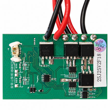 Rockcub RCV2 replacement main control board BE1007027, green PCB with pre-wired motor leads and QC pass label