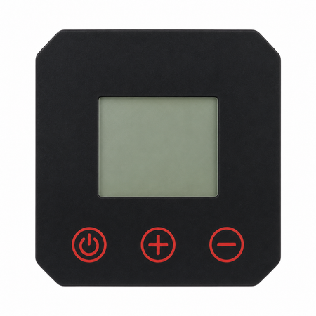 Rockcub RCV2 replacement LCD control panel BE1007025, black panel with screen and power, plus and minus buttons